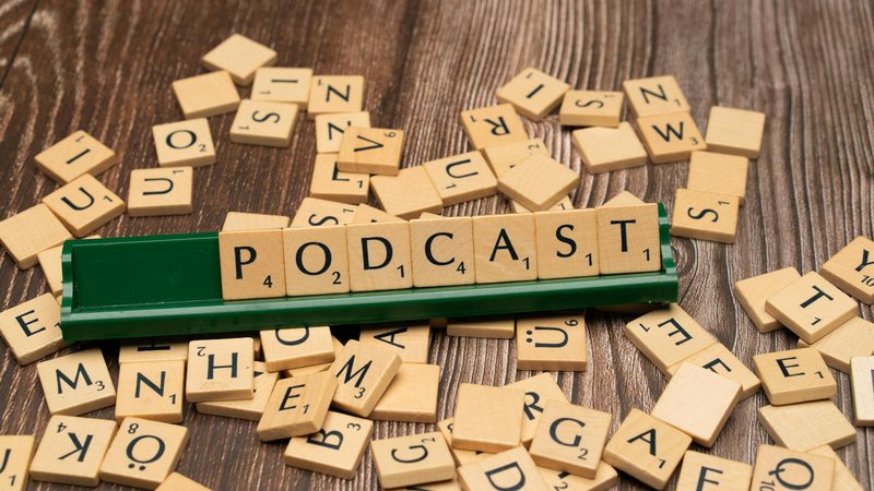 AI podcasters recording studio — Business