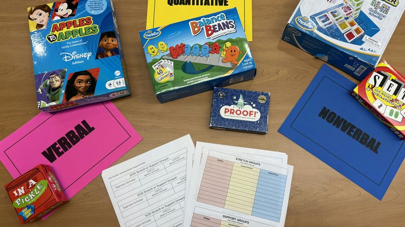 The Strength or Stretch games in Uptegrove’s third grade classroom help children grow or reinforce their skills. Photo credit/Elizabeth McLaurin Uptegrove