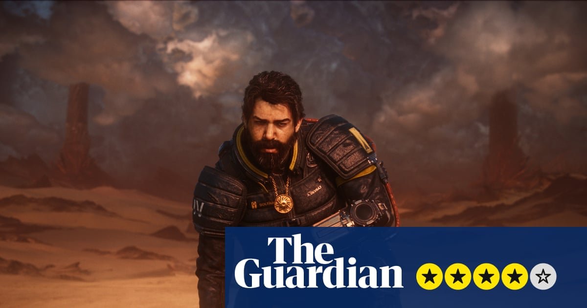 A captivating scene from Saros showcasing its alien landscapes and intense gameplay.