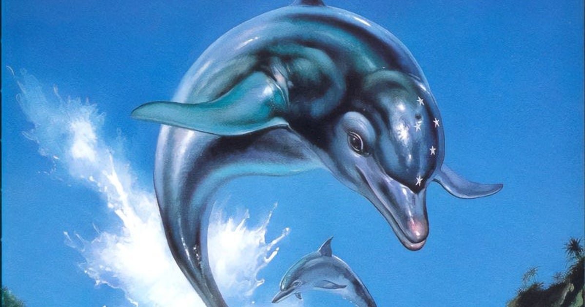 Ecco the Dolphin game cover featuring the iconic dolphin character swimming in vibrant ocean waters