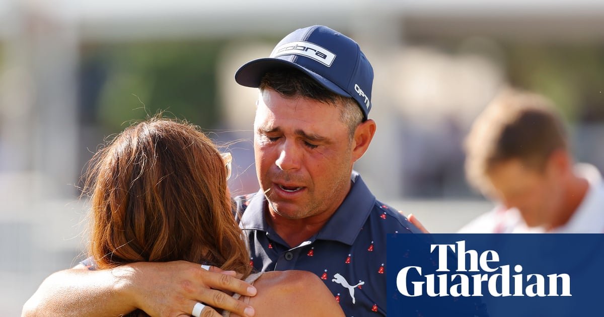 Gary Woodland celebrating his Houston Open victory after overcoming health challenges.
