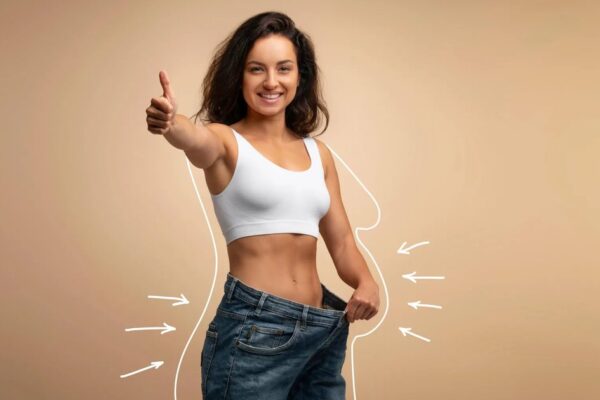 Illustration of gut health and Ozempic's impact on weight management