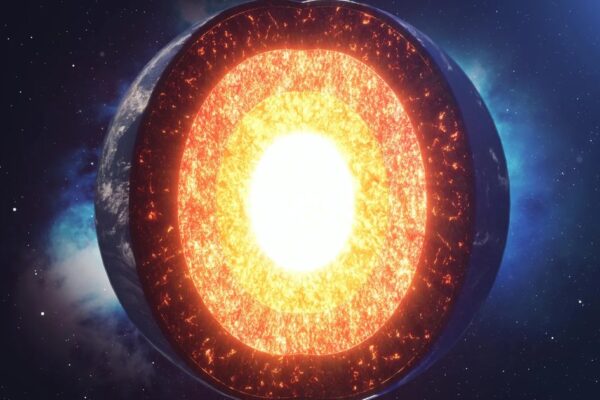 A captivating view of Earth highlighting its oceans and unique features.