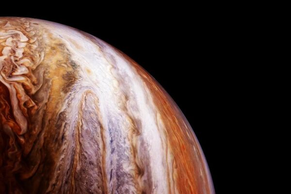 An artistic rendering of the JWST observing ice clouds on an alien planet.