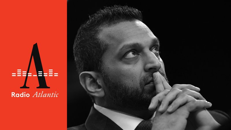 A black-and-white photo of Kash Patel