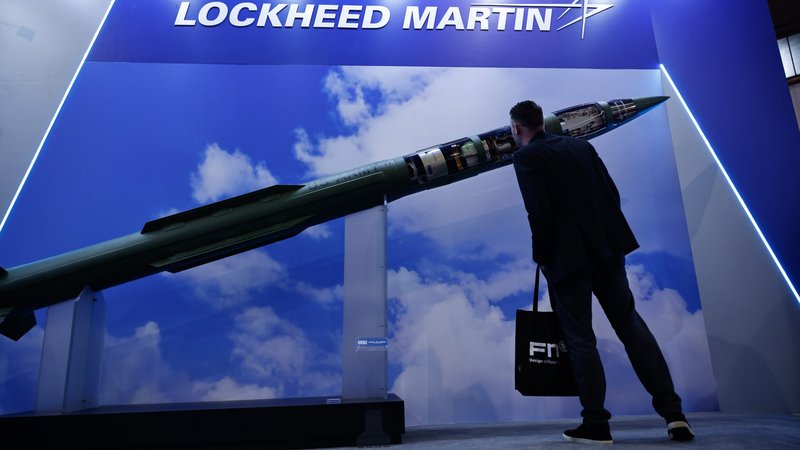 A replica of a Lockheed Martin missile