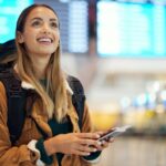 A traveler enjoying first-class travel with award points, showcasing luxury and comfort.