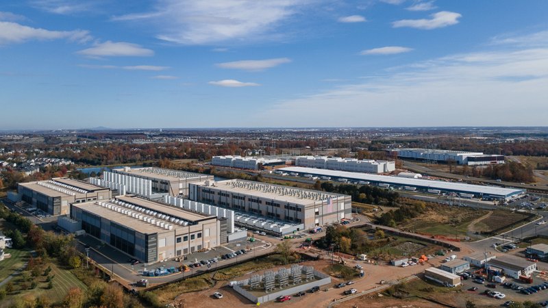 A Microsoft data center in Aldie, Virginia, US seen in October 2025.