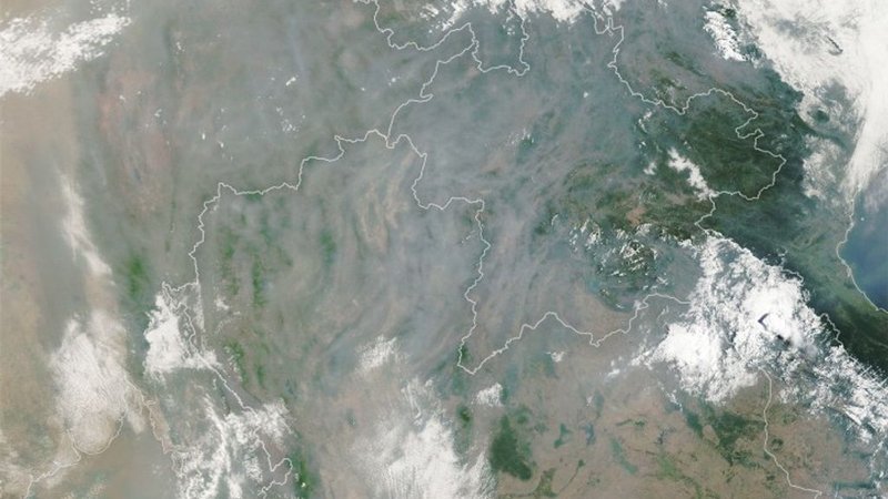 Smoke Shrouds Northern Thailand