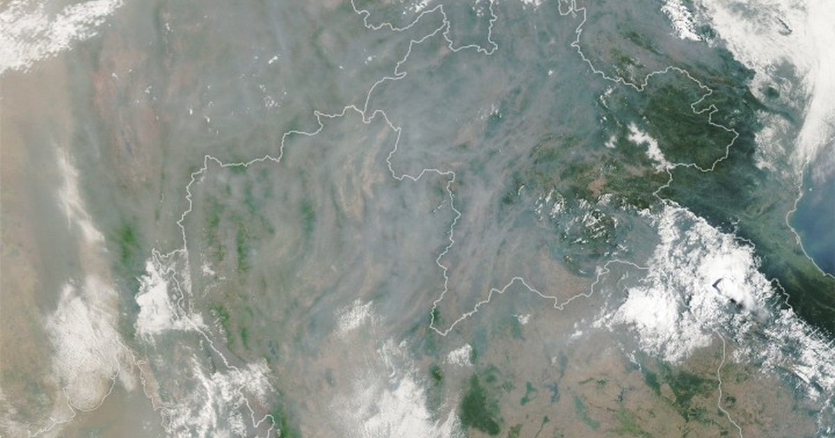 Smoke-filled skies over Northern Thailand affecting space operations