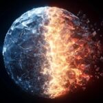 Close-up view of a quantum material sample under a microscope.