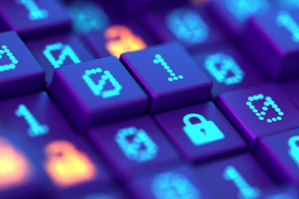 Illustration of quantum-safe software in a cybersecurity context