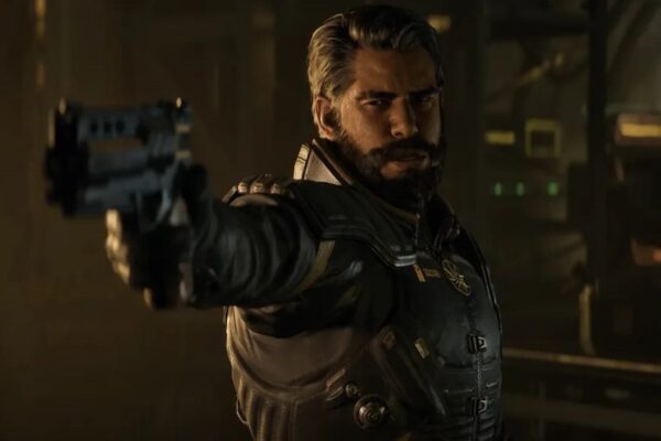 A stunning scene from Saros showcasing the golden sky and Arjun Devraj's thrilling adventure