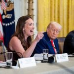 A group of diverse activists discussing mental health and Trump's health agenda