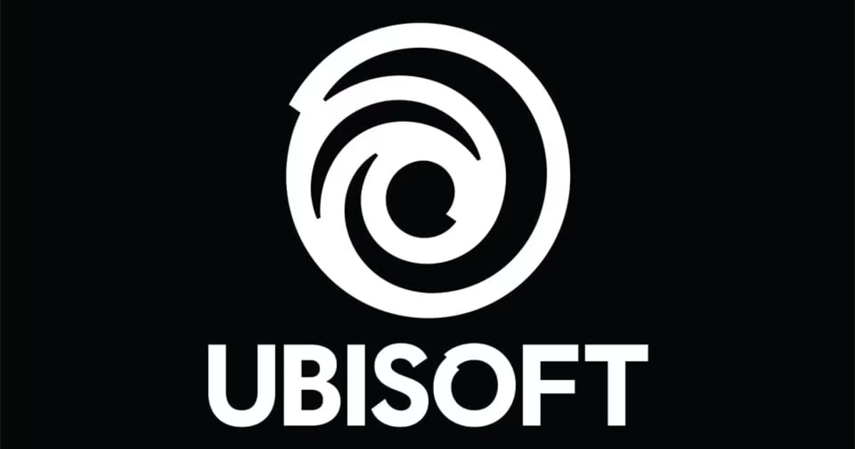 Ubisoft logo on a black background, representing recent game cancellations