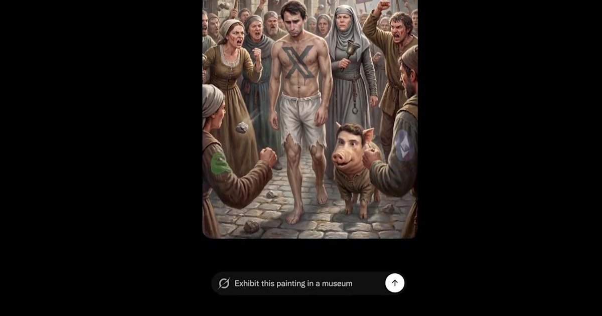 Screenshot showcasing X's new AI-powered photo editor features
